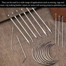 Hand Sewing Needle Set, Leather Sewing Needles And Curved Needles, Unisex Wig Making Needles, For Hairpiece Installation And Weaving, Leather Sewing, Home Decor, Leather Repair, Carpet And Canvas Mending