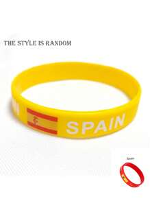 1 pieza Pulsera conmemorativa de fans del fútbol europeo, pulsera multinacional, recuerdo pequeño de la Copa del Mundo, pulsera deportiva con bandera alrededor de la muñeca