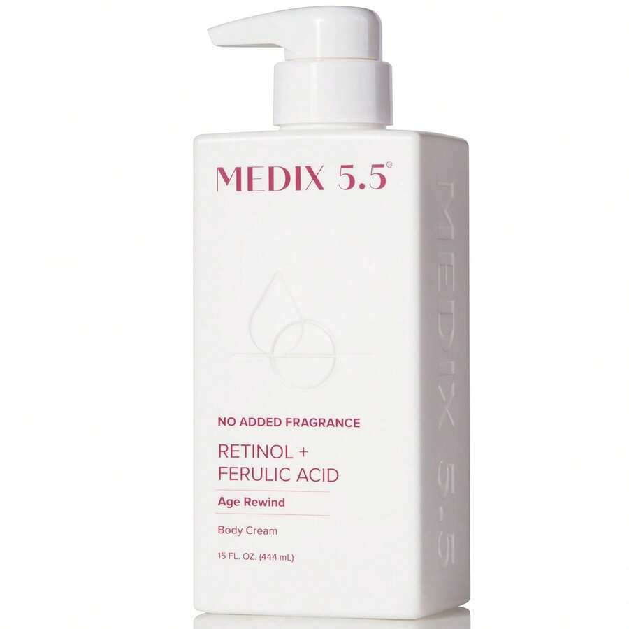 Medix 5.5 Vitamin C Cream Brightening Body Lotion &Amp; Face Moisturizer | Anti Aging Vitamin C Lotion For Women &Amp; Men Helps Soften The Look Of Dark Spots, Wrinkles, &Amp; Uneven Looking Skin Tone, 15 Fl Oz - Kem dưỡng da mặt và body Retinol không mùi - Xem 1