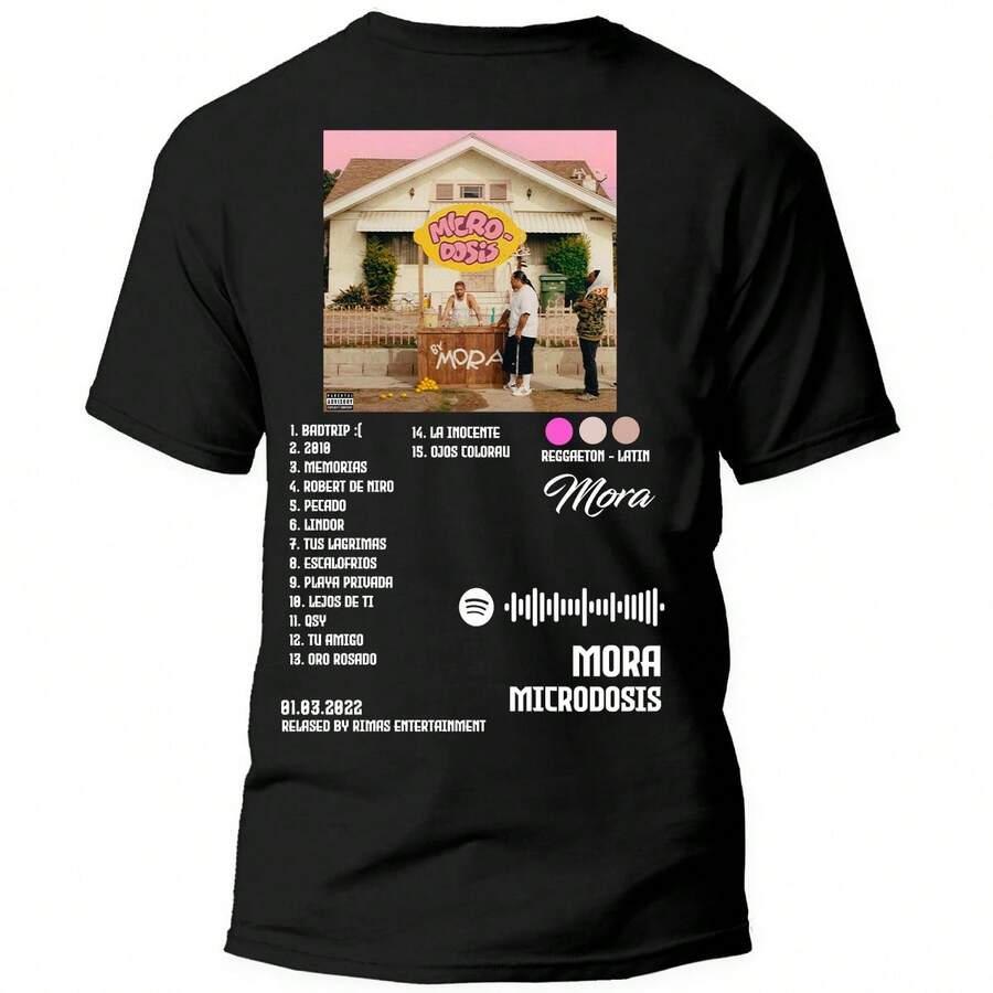 Playera Negra Hombre Casual 100% Algodón - Negro - Ver 1