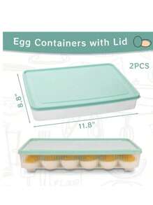 1pc Egg Holder With Lid - 24 Egg Capacity, Plastic Fridge Portable Egg Tray, Transparent Egg Storage Container, Compact Refrigerator Egg Carton, Ideal For Picnics And Parties