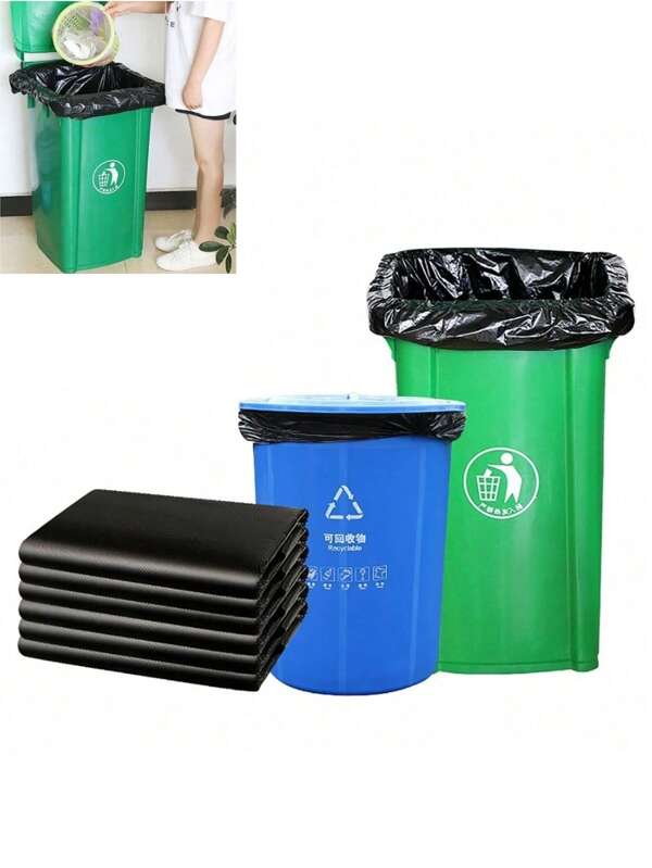 36/50 Stücke extra große Outdoor-Müllsäcke, kommerzielle Größe Müllbeutel, geeignet für Rasen, Blätter, Straßen, Park-Reinigung und Verpackung, robuste Müllsäcke für Gartenabfälle, für den gewerblichen Gebrauch