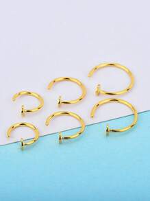 S925 Sterling Silber Bauchnabelpiercing, minimalistischer Stil, glatter Bauchnabelring, Mini-Bauchnabelspange, geeignet für den täglichen Gebrauch von Frauen