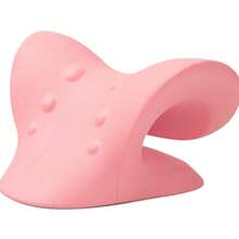 Neck And Shoulder Relaxer, Cervical Traction Device For TMJ Pain Relief And Cervical Spine Alignment, Chiropractic Pillow Neck Stretcher(Pink) - Pink - View 7