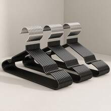 10 Peças de Cabides de Aço Inoxidável com Design Antiderrapante, Cabides de Roupas Pacote de 10, Cabides de Aço Inoxidável Resistentes, Antiderrapante, Uso Duplo Seco ou Úmido, Verde Nórdico, Resistente e Durável, Armazenamento e Organização de Roupas Domésticas para Quarto, Armário, Casa