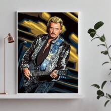 1 pièce Kit de peinture de diamants 5D, [30*40cm/11.8*15.7in] ou [40*50cm/15.7/19.7in] Motif joueur de guitare, convient aux débutants adultes DIY Mosaïque d'art de diamants, peinture de diamants pleine perçage à la main pour la décoration intérieure au salon, chambre, bureau, cadeau mural pour la famille et les amis, sans cadre
