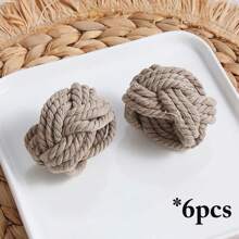 2-12pcs Handmade Woven Napkin Rings, Suitable For Wedding, Dinner, Party, Reception, Family Gathering Table Decor
