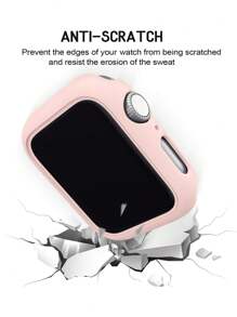 3 Packs Compatible For Apple Watch Case 38/40/41/42/44/45/46/49Mm Series Ultra/SE/11/10/9/8/7/6/5/4/3/2/1, Hard PC Bumper Case Protective Cover Frame, Hollow Apple Series Smartwatch Case, Intelligent Watch Accessory, Starlight/White/Pink