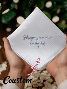 Personalized Custom Keep Your Together Handkerchief Wedding Day Father Mother Of The Bride Or Groom Parents Present Bridal Shower Bridesmaid Groomsmen Keepsake Gift, Reusable, Multi-Functional, Ornamental, Stylish, Exquisite, Personalized, Unique,