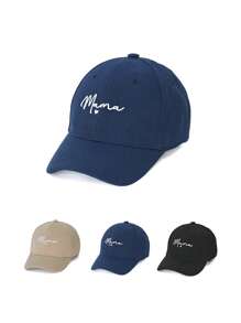 1pc "Mama" Embroidered Washable Adjustable Baseball Cap, Fashion Breathable Versatile Outdoor Sun Visor, Great For Gift Giving