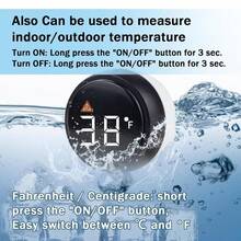 Cold Plunge Thermometer, Waterproof Thermometer For Ice Bath, IP67, Multifunction Floating Pool Thermometer, Accessories For Ice Bath &Amp; Cold Plunge - Black - View 4