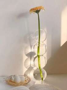 1 Stück Glas Blasen Hydroponik Vase, einzigartiger kugelförmiger Glas Blumenvase, kreative niedliche Einzelknospen Flasche, geeignet für Heimdekoration, Hochzeitstisch Mittelstücke