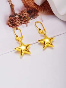 2 Peças Brincos Elegantes e Minimalistas Versáteis e da Moda, Personalizados em 3D com Formato de Coração Dourado 24K, DIY Presente para Namorada, Esposa, Amiga, Ocasiões Festivas, Uso Diário e em Festivais