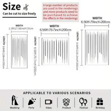 1 Piece Luxurious Elegant White Chiffon Satin Backdrop Curtain - White Polyester Polyester Stretch Fabric, Wrinkle And Fade Resistant - Perfect For Weddings, Parties, Ceremonies And More - Elegant Decoration For Brides, Anniversaries, Birthdays And Engagements