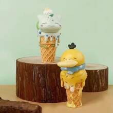 pokemon Ice Cream Series Figurine Pikachu , Duck, Beast, Sweet Cone Ornament Gift(This Has Some Flaws)