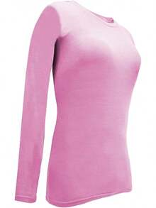 Women's Under Scrub Tee Crew Neck Long Sleeve-Shirt - 粉色 - 查看 4