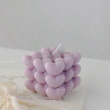 1/2pcs Handmade Cube Candle Heart-Shaped Aromatherapy Candle Gift For Him, A Romantic And Unique Father's Day Gift For His Husband, A Christmas Valentine's Day Anniversary Birthday Gift For His Husband, A Novel Scented Soy Candle Valentine Day - Multicolor - View 13