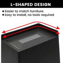MYMULIKE Bed Risers 6 Inch Heavy Duty, Oversized Furnitures Risers 6 Inch Support 6000 Lbs, Bed Table Rising Blocks, Fits For Couch, Sofa, Chair, Furniture Lifts 4 Pack - 2 Inch - View 3