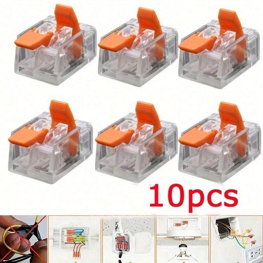 10pcs Universal Compact Wire Connectors, Splice Electrical Wire Terminals, Household Connector