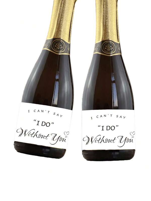 For 50ml - Bridesmaid Proposal Mini Champagne Labels - Will You Be My Bridesmaid Box Gift Idea Wedding Party Favors Room Decor Gifts Birthday Graduation Birthday Decorations Party Decorations Bachelorette