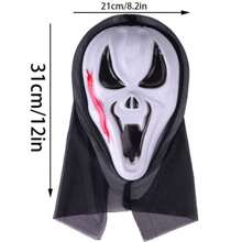 5 piezas Máscara de mascarada clásica, accesorios de broma de cara completa de color blanco puro, personaje de Halloween, props de fotografía de Set de roles, suministros divertidos para fiesta LARP, accesorio de actuación en el escenario, máscara, utilería, mascarilla divertida, disfraz, fantasma, masca aterradora
