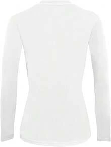 Women's Under Scrub Tee Crew Neck Long Sleeve-Shirt - 白色 - 查看 3