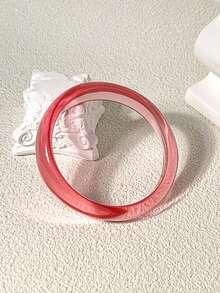 1 件新款不对称彩色树脂女士手链，不对称简约几何透明设计，质地光滑，适合日常叠戴和休闲佩戴，馈赠佳品 - 彩色 - 查看 17