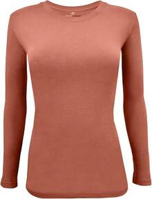 Women's Under Scrub Tee Crew Neck Long Sleeve-Shirt - 銅 - 查看 1