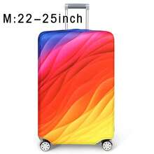 Luggage Cover, Suitable For 18-32 Inch Suitcases, Outdoor Travel, Business, Fashion Pattern, Unisex, Travel Accessories, Polyester Elastic Dustproof Suitcase Cover, Back To School Supplies, Travel Essentials, Vacation, Summer Holiday, School Supplies - Multicolor - View 8