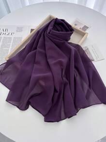 1pc Women's Casual Daily Wear Chiffon Headscarf Hijab