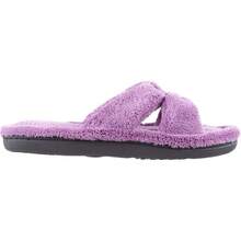 Entrega local - Pantufla X-Slide de firma para mujer, con ribete de satén y espuma de memoria - Ultravioleta - Ver 2