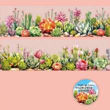 1 Roll Gardening Plant Themed Decorative Craft Tape, DIY Decor For Scrapbooking, Journal, Gift Box, Sticker School Supplies, Back To School - Multicolor - View 13