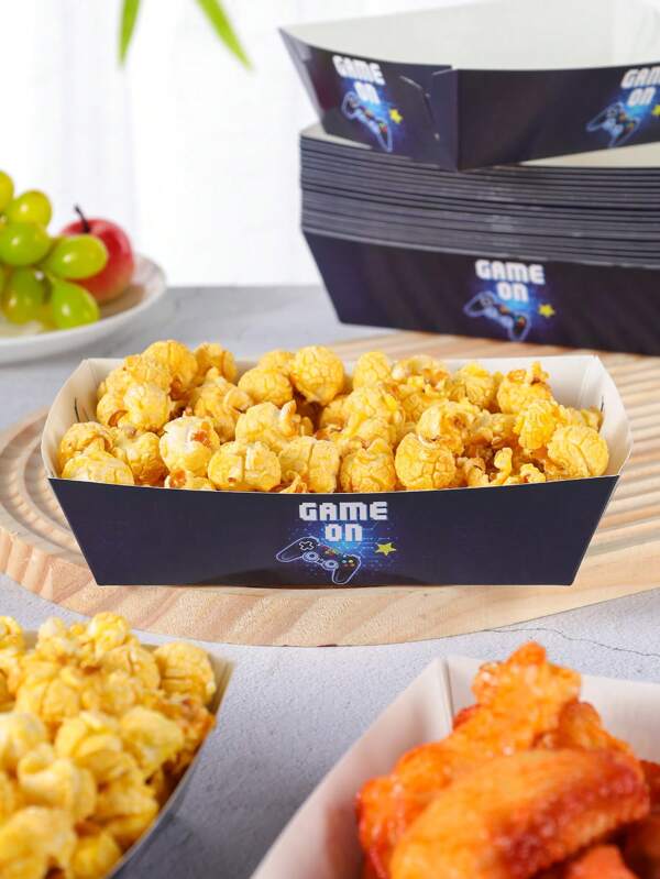10/24pcs Game Controller Shaped Food Boxes, Suitable For Birthday Party Decorations, Movie Night, Lunch Box, Bakery, Burger Restaurant