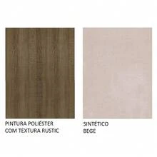 Dining Set With Table And 4 Chairs Madesa 5329 Brown And Cream Color - Brown/Cream - View 10