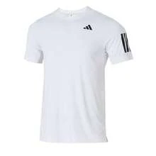 Adidas Áo thun 3 sọc Club mềm mại thoáng khí, dành cho nam hàng ngày, đi làm, thể thao, du lịch JE0413 - trắng - Xem 2