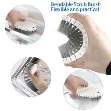 4-Piece Multi-Size Nylon Cleaning Brush Set, Modern Assorted Colors Ergonomic Handle Non-Scratch For Kitchen Bathroom Shoe Cleaning Including Dish Brush Cup Brush Scrub Brush - Ideal For Home Cleaning Spring Cleaning [ Kitchen Cleaning Brush, Dish Brush]