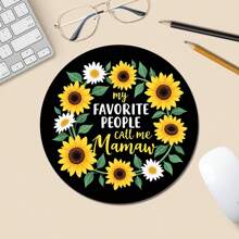 Mousepad Redondo com Base de Borracha Antiderrapante, Mousepad Engraçado, Adequado para Mouse de Computador Sem Fio de Mesa, Escritório e Casa, Suprimentos de Escritório Decorativos, Um Presente Adorável para Mulheres e Meninas