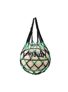 1 Stück Basketballnetz Tasche, dick & langanhaltend, Mesh Sportball Tasche - tragbares Einzelball Design, geeignet für Basketball, Fußball, Volleyball, Football, atmungsaktive Aufbewahrung mit Kontrastnaht, waschbar & wiederverwendbar, tragbare Aufbewahrung für Sportgeräte, geeignet für Innen- und Außenbereich, Strand, Training (Verschiedene Farben erhältlich)