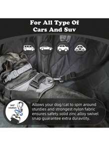 1pc Dog Safety Leash, For Vehicle Safety, Pet Car Tether, Vehicle Dog Safety Belt, Dog Safety Strap, Dog Safety Harness Clip, Dog Car Safety Belt