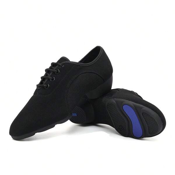 Zapatos de baile latino para hombres, 1 pulgada, suela dividida transpirable de malla, para baile de bachata, salsa, social y de salón