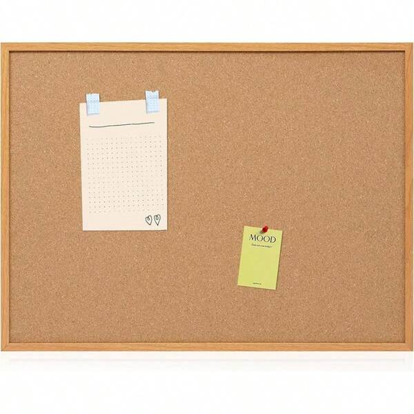 Board2by Cork Board Bulletin Board 24 X 36, Wood Framed Corkboards For Wall Decor, Hanging Office Message Board, Large Wall Mounted Notice Pin Board With 15 Push Pins For School, Home & Office