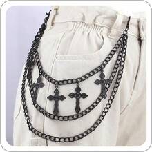 Pants Chain Wallet Chain Punk Chain Hip Hop Butterfly Lock Charm Jeans Chains Rock Chains For Women Men Hipster Women Fashion  Waist Pants Chain Jewelry Clothing Accessories - giao lộ 2 - Xem 8