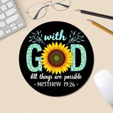 Mousepad Redondo com Base de Borracha Antiderrapante, Mousepad Engraçado, Adequado para Mouse de Computador Sem Fio de Mesa, Escritório e Casa, Suprimentos de Escritório Decorativos, Um Presente Adorável para Mulheres e Meninas