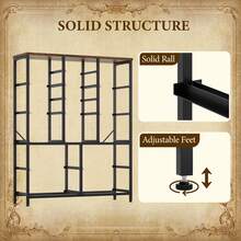 Chest Of Drawers, Sideboard With 15 Fabric Drawers, Chest Of Drawers For Bedroom, Living Room, Hallway, Storage Unit With Fabric, Sturdy Metal Frame, Wooden Tabletop