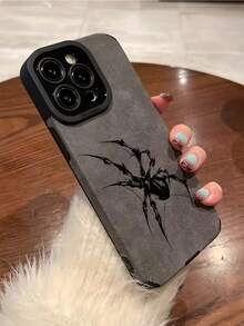 Minimalist Stylish Spider Textured Anti-Drop Phone Case - Multicolor - View 3