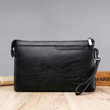 Men's Leather Clutch Bag, Large Capacity Wallet, Phone Pocket, Purse, Multifunctional Wallet, Brand New