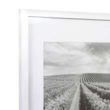 11x14 Matted To 8x10 Linear Gallery Wall Picture Frame, Set Of 4, White - White - View 7