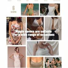 Nipple Covers No Show,  2 Pairs Sticky Adhesive Silicone Nipple Pasties For Women Reusable Pasty Strapless Bra Dress