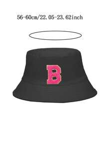 1PC Kids 26 Alphabet Personalized Name Print Sun Hat Fashion Versatile Bucket Hat Suitable For Girls Outdoor Daily Back To School Wear