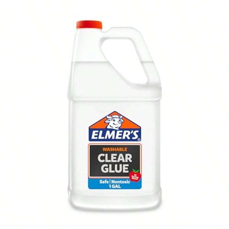 Pegamento líquido transparente Elmer's, grado escolar, 1 galón, para suministros escolares y material para hacer slime lavable - 1 galón - Ver 1